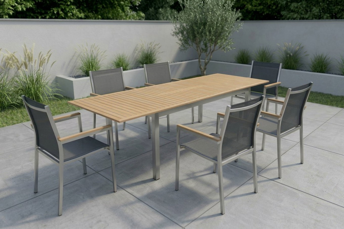 STERN Polaris Sitzgruppe Tisch 200/300 6 Sessel