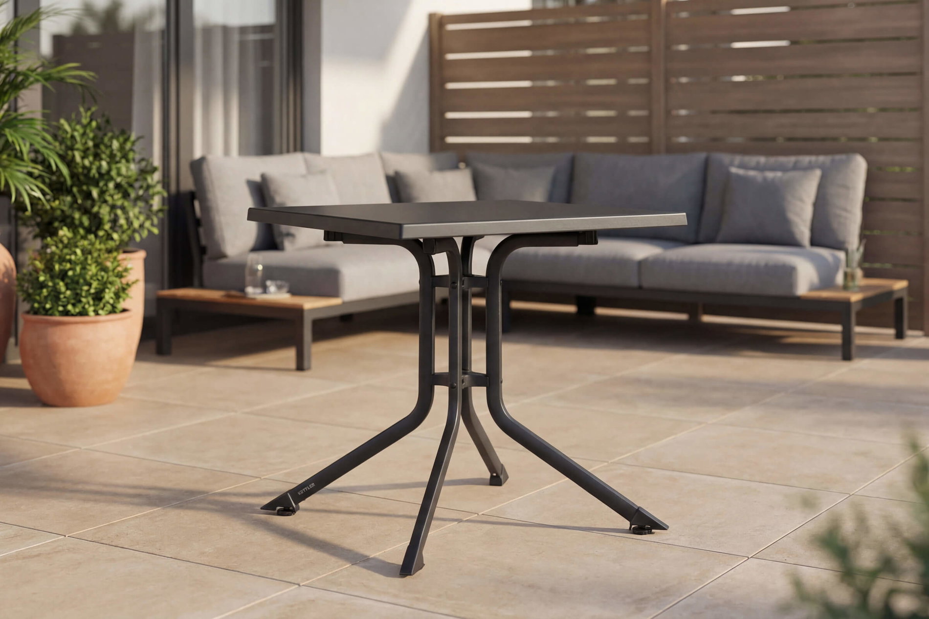 KETTLER BOULEVARD Klapptisch, anthrazit, Aluminium/KETTALUX, 70 x 70 cm, schmutzabweisend, stabil KETTLER BOULEVARD Klapptisch, anthrazit, Aluminium/KETTALUX, 70 x 70 cm, schmutzabweisend, stabil