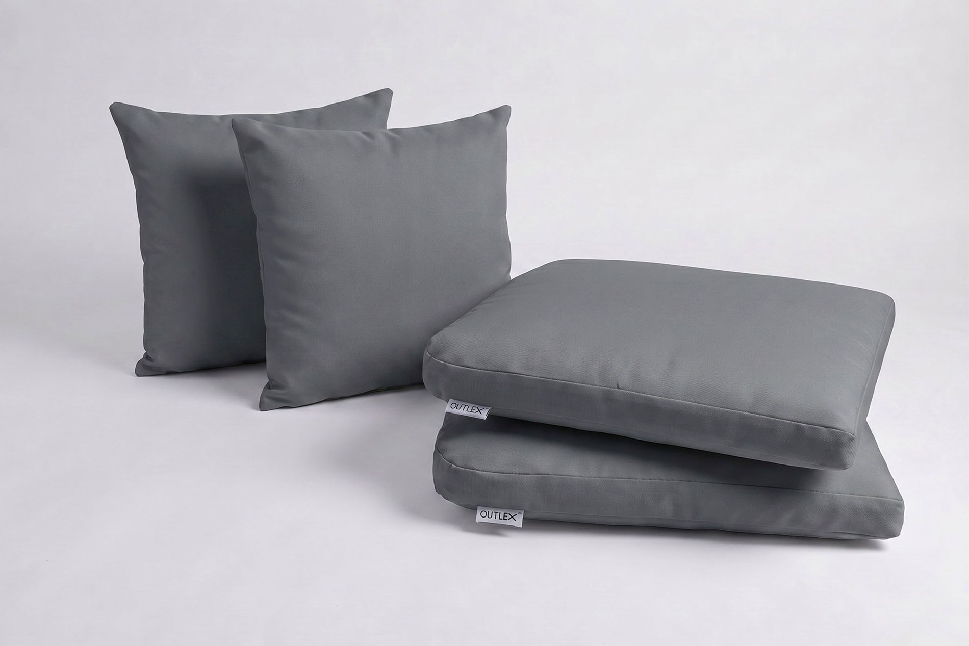 OUTFLEXX Auflagenset, 4-teilig, grau, für 2er Set Sessel 2035 OUTFLEXX Auflagenset, 4-teilig, grau, für 2er Set Sessel 2035