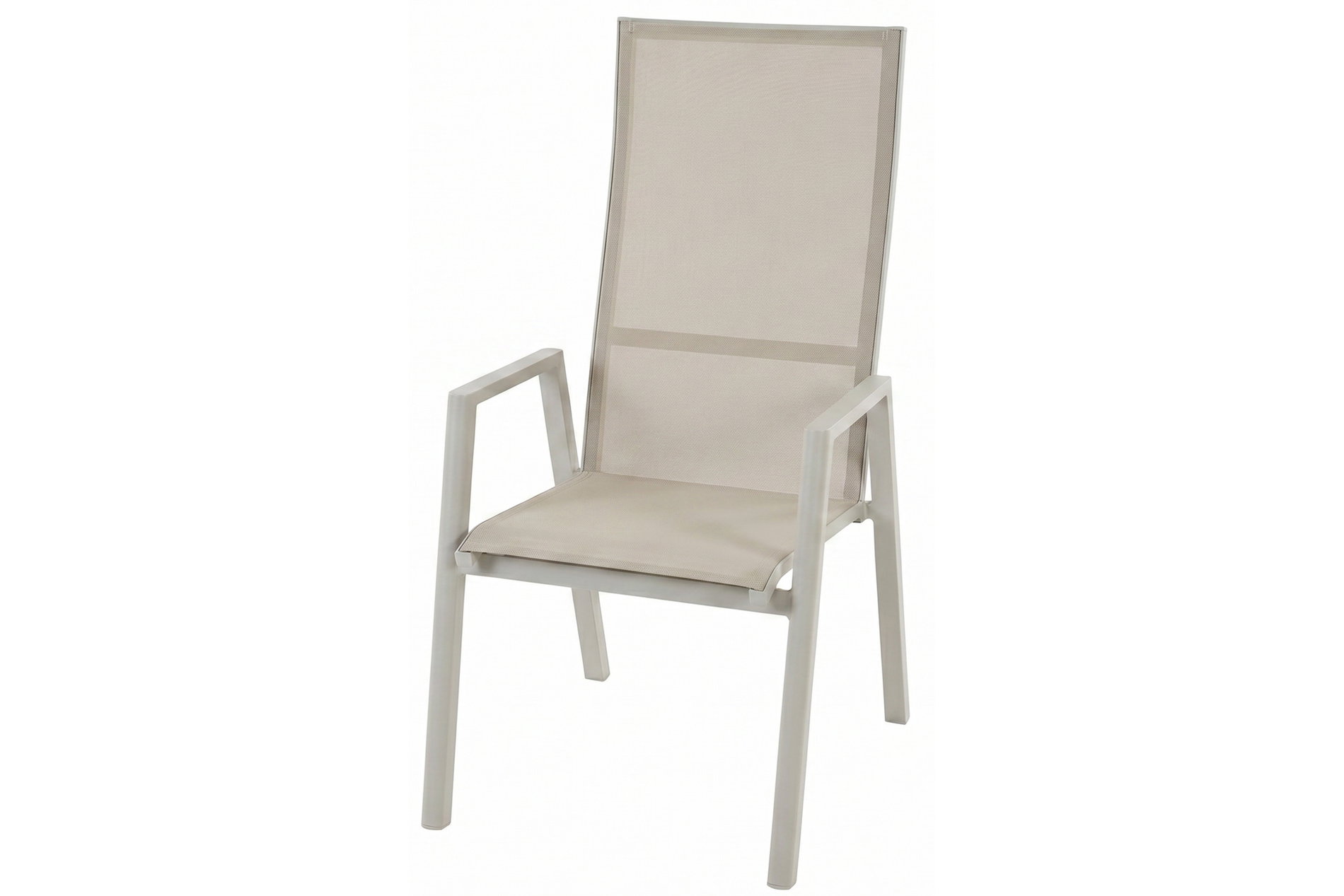 SIENA GARDEN Bologna Move Sessel, seidengrau/taupe, Aluminium und Textil, 77 x 56,5 x 113 cm, stufenlos verstellbare Rückenlehne