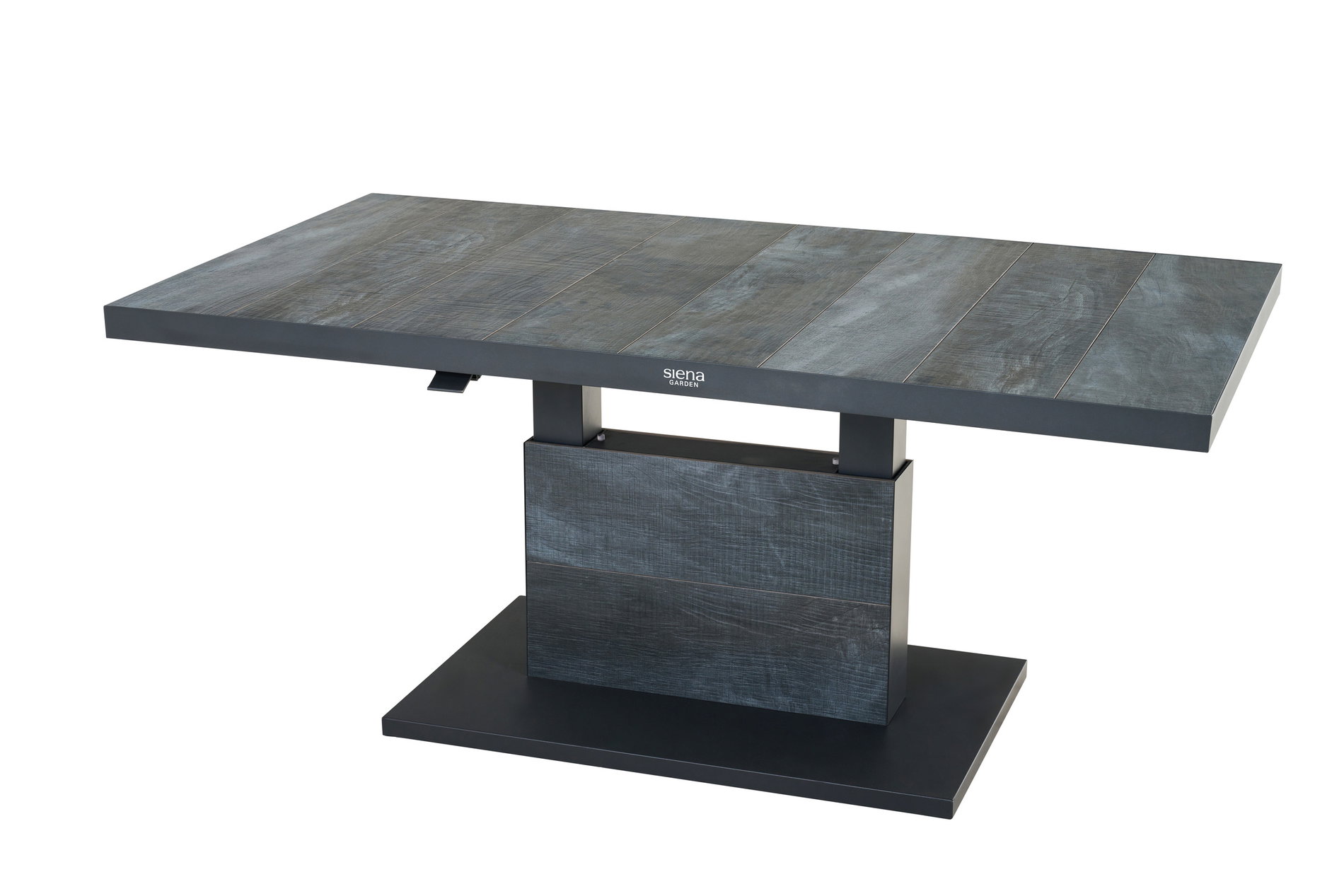 SIENA GARDEN Talina Lifttisch, anthrazit/wood grey, Aluminium und Keramik, 160 x 90 x 52-72 cm, stufenlos höhenverstellbar, kratzfest SIENA GARDEN Talina Lifttisch, anthrazit/wood grey, Aluminium und Keramik, 160 x 90 x 52-72 cm, stufenlos höhenverstellbar, kratzfest
