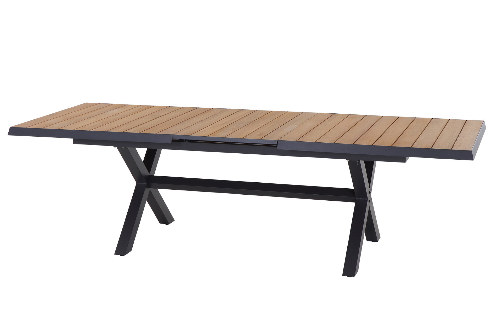 SIENA GARDEN Sincro Ausziehtisch, anthrazit/naturfarben, Aluminium und Teak Grade A, 200-260 x 100 x 77 cm, FSC®-zertifiziertes Produkt SIENA GARDEN Sincro Ausziehtisch, anthrazit/naturfarben, Aluminium und Teak Grade A, 200-260 x 100 x 77 cm, FSC®-zertifiziertes Produkt