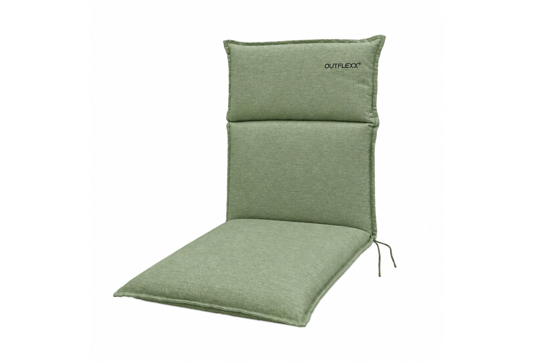 OUTFLEXX Select Niedriglehner-Auflage, salbeigrün, Polyester, 100 x 50 x 7 cm, mit Rückengurt und Seitenbändern
