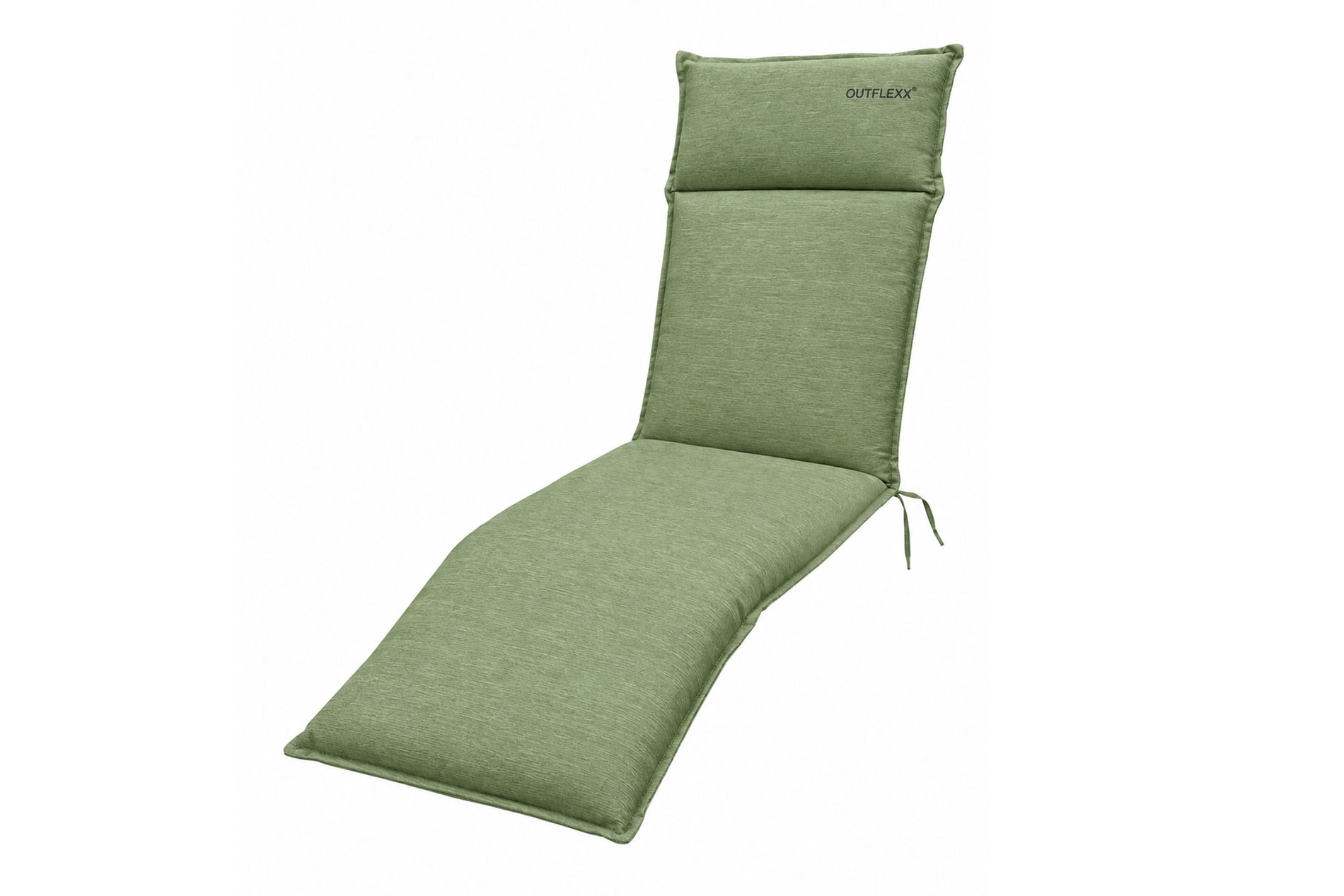 OUTFLEXX Select Relaxsessel-Auflage, salbeigrün, Polyester, 170 x 50 x 7 cm, mit Rückengurt und Seitenbändern