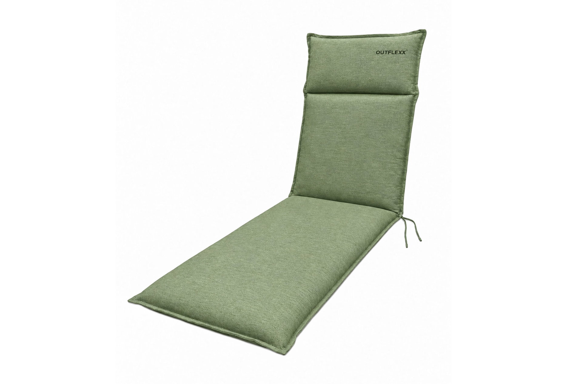 OUTFLEXX Select Liegenauflage für Rollliegen, salbeigrün, Polyester, 200 x 60 x 7 cm, mit Rückengurt und Seitenbändern