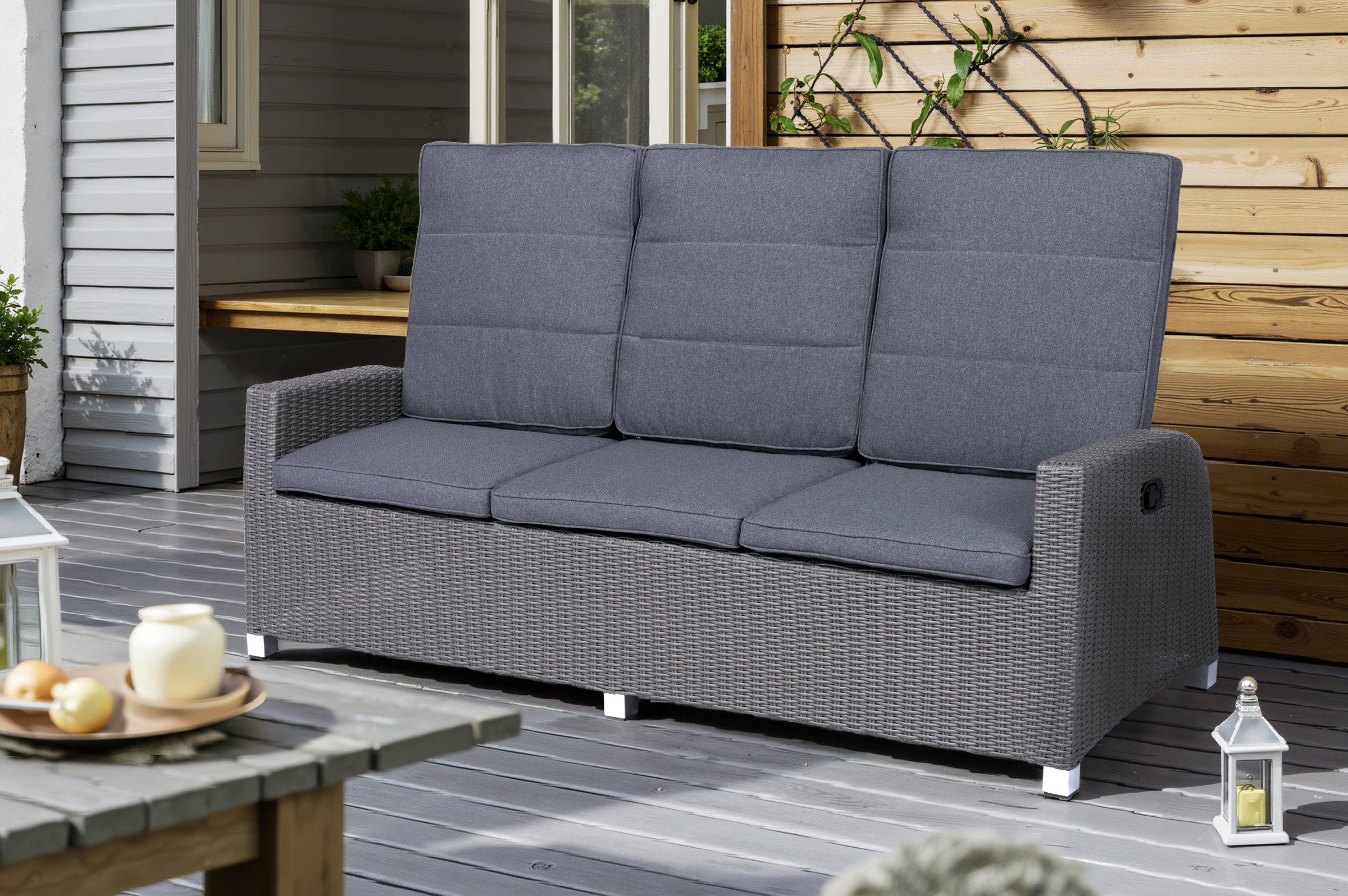OUTFLEXX 3-Sitzer Sofa | Wetterfest | Polyrattan